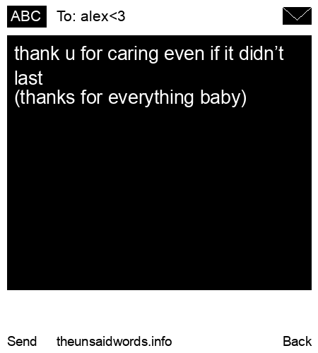 unsent message to alex<3