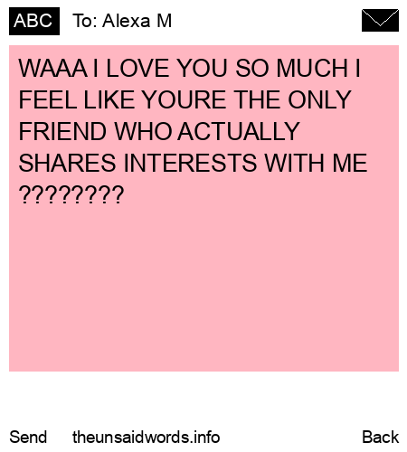 unsent message to Alexa M