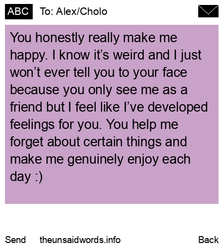 unsent message to Alex/Cholo