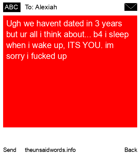 unsent message to Alexiah