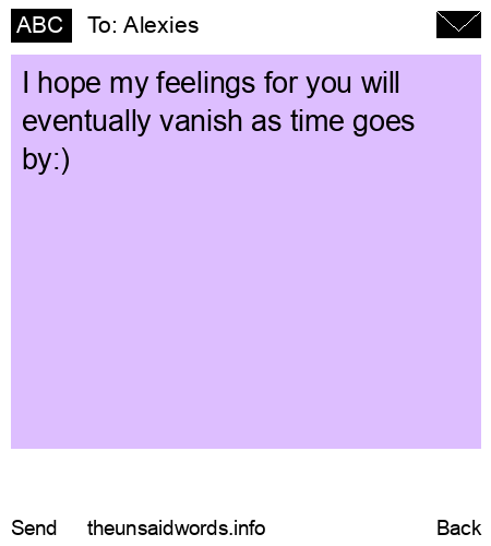 unsent message to Alexies