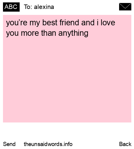 unsent message to alexina