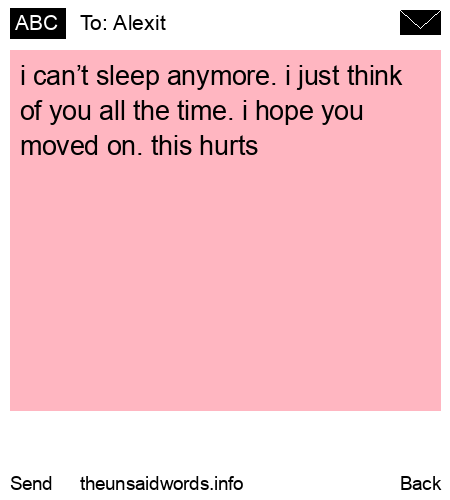 unsent message to Alexit