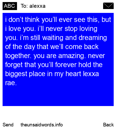 unsent message to alexxa