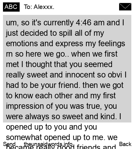unsent message to Alexxx.
