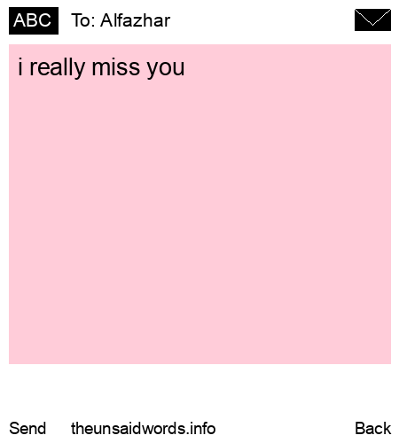 unsent message to Alfazhar