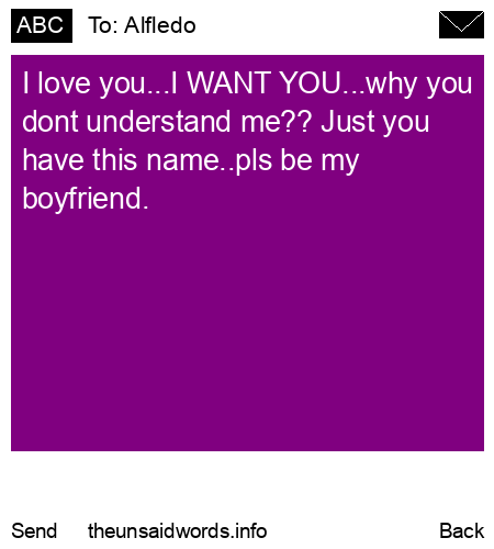 unsent message to Alfledo