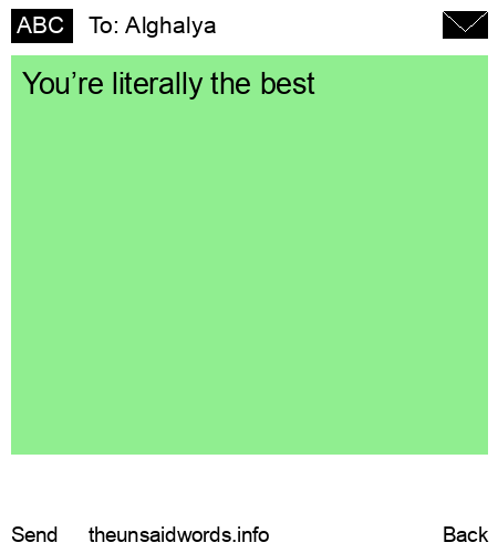 unsent message to Alghalya