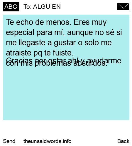 unsent message to ALGUIEN