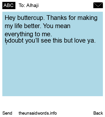 unsent message to Alhaji