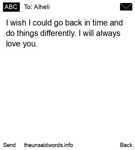 unsent message to Alheli