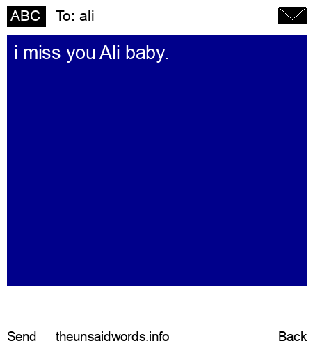 unsent message to ali