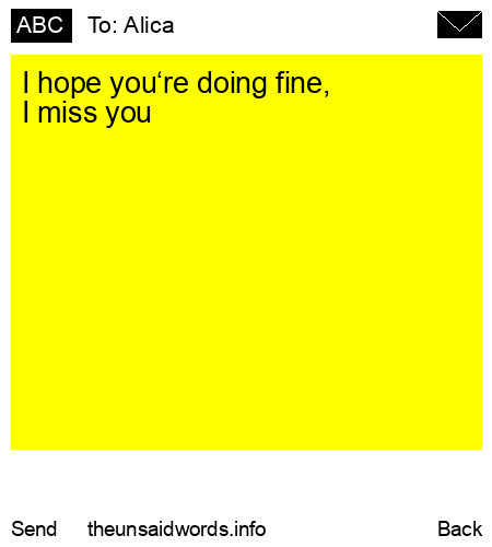 unsent message to Alica