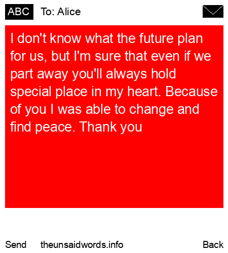 unsent message to Alice