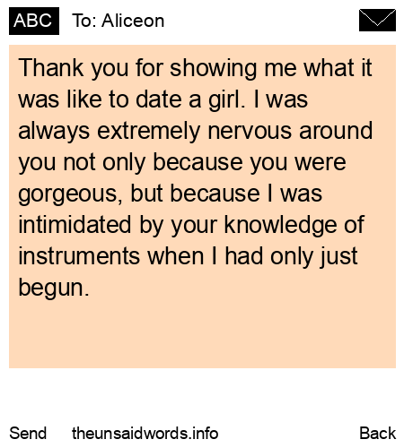 unsent message to Aliceon