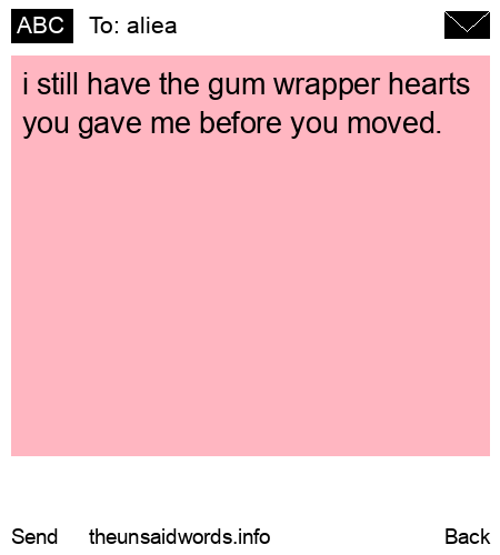 unsent message to aliea