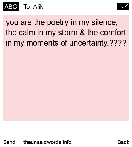 unsent message to Alik