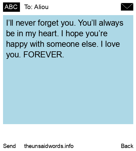 unsent message to Aliou