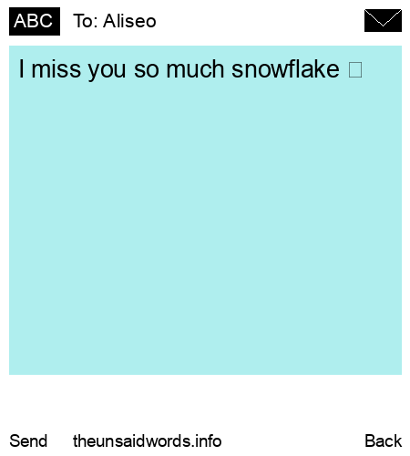 unsent message to Aliseo