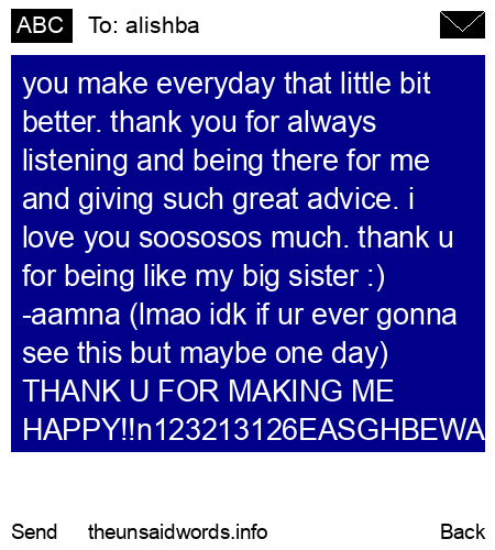 unsent message to alishba
