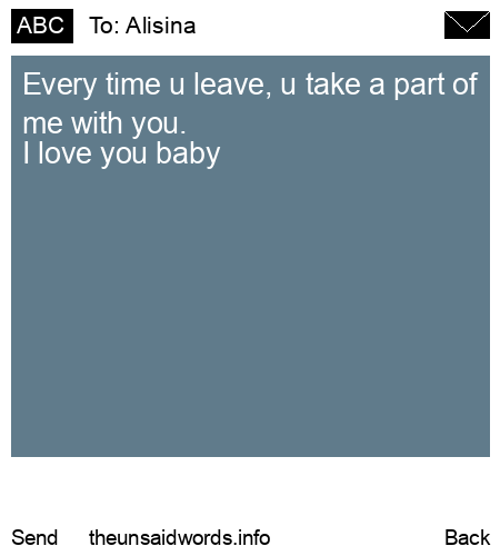 unsent message to Alisina