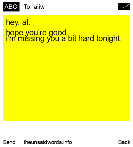 unsent message to aliw