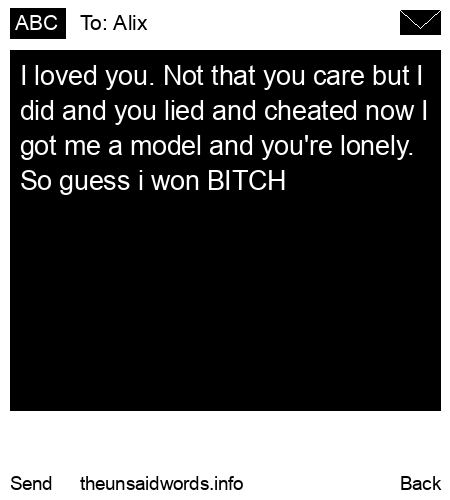 unsent message to Alix