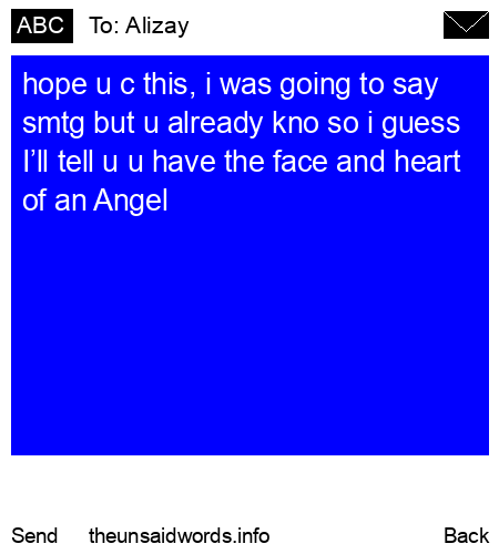 unsent message to Alizay