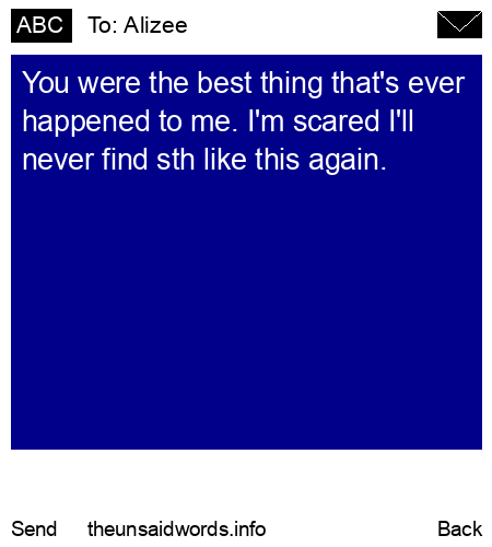 unsent message to Alizee