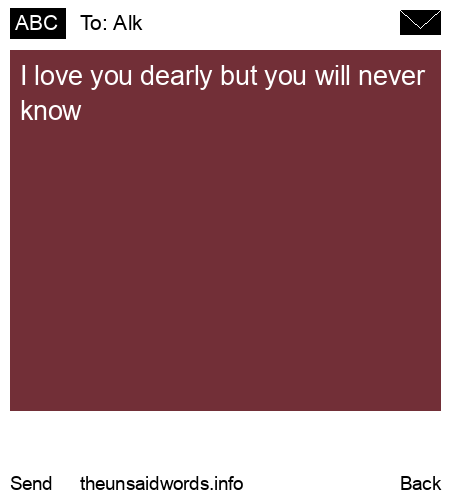 unsent message to Alk