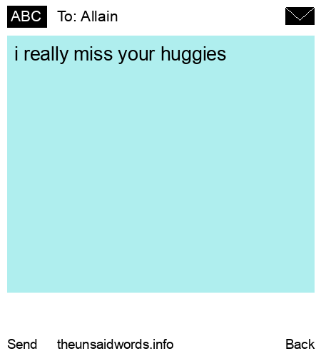 unsent message to Allain
