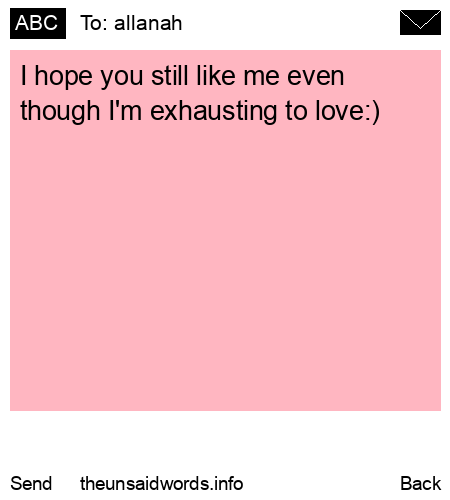 unsent message to allanah