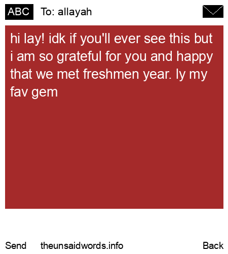 unsent message to allayah
