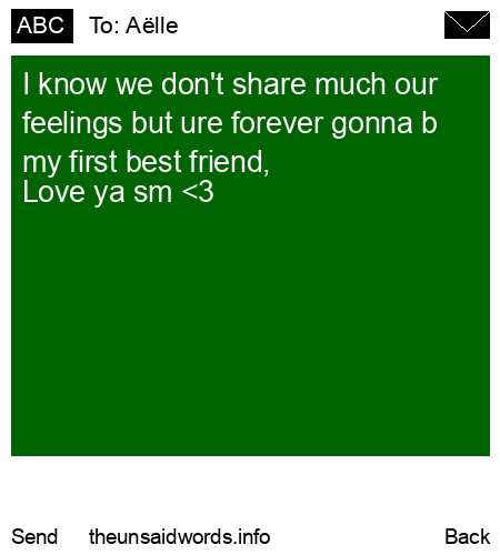 unsent message to Aëlle