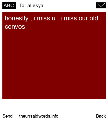 unsent message to allesya