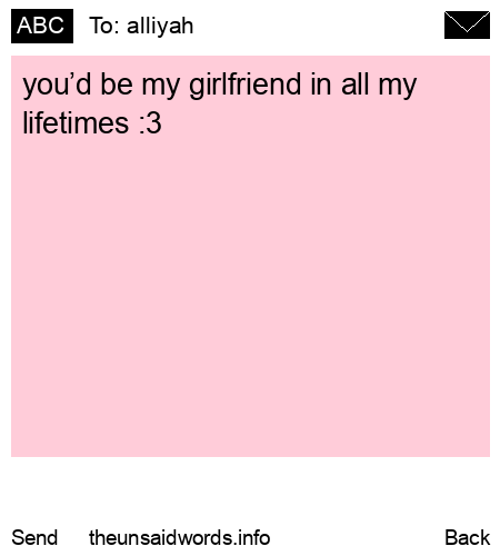 unsent message to alliyah 