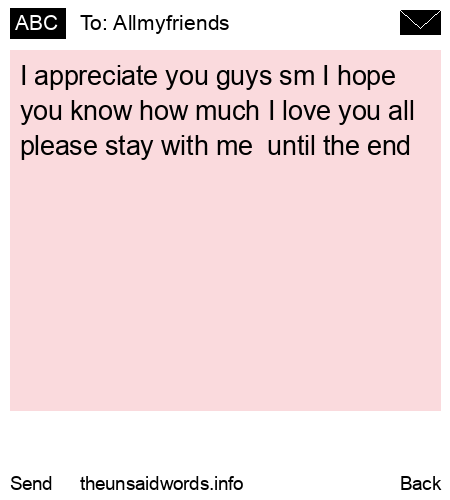 unsent message to Allmyfriends