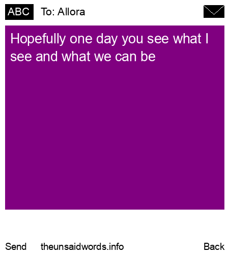 unsent message to Allora