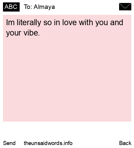 unsent message to Almaya