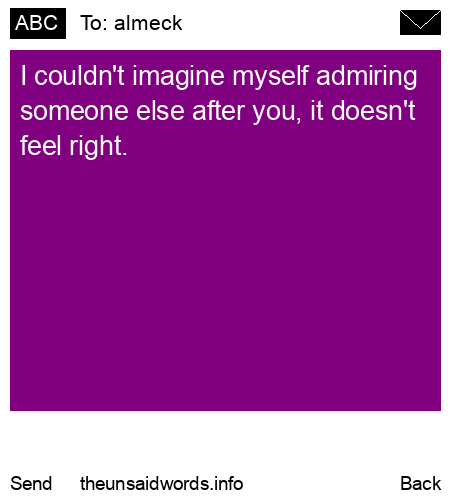 unsent message to almeck