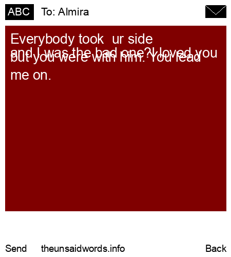 unsent message to Almira