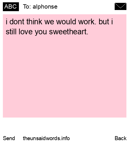unsent message to alphonse 