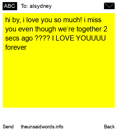 unsent message to alsydney