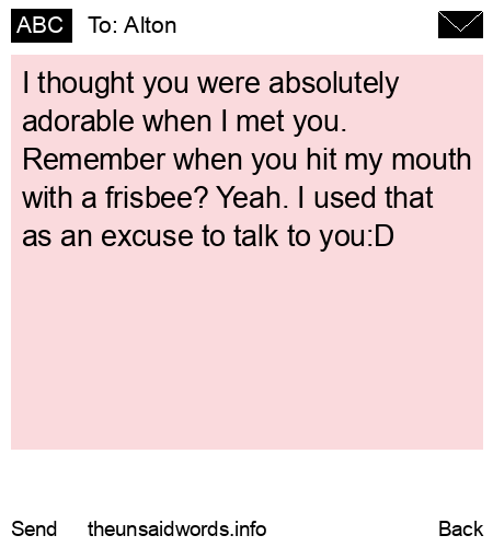 unsent message to Alton