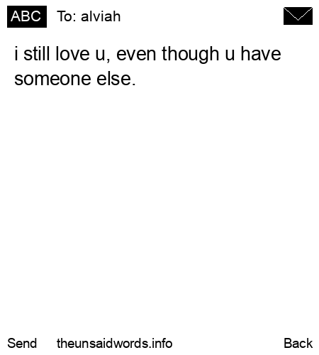 unsent message to alviah