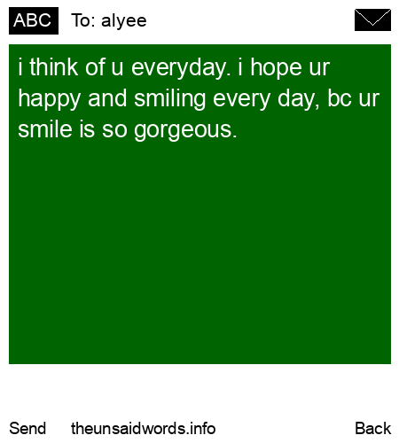 unsent message to alyee