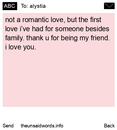 unsent message to alystia
