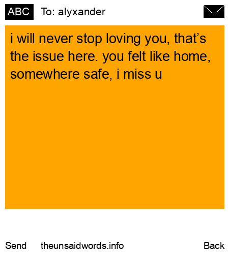 unsent message to alyxander