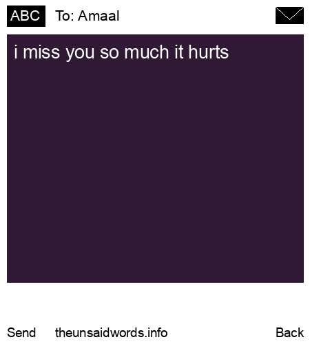 unsent message to Amaal