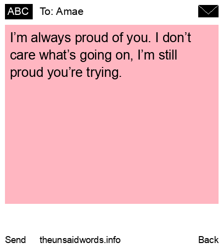 unsent message to Amae